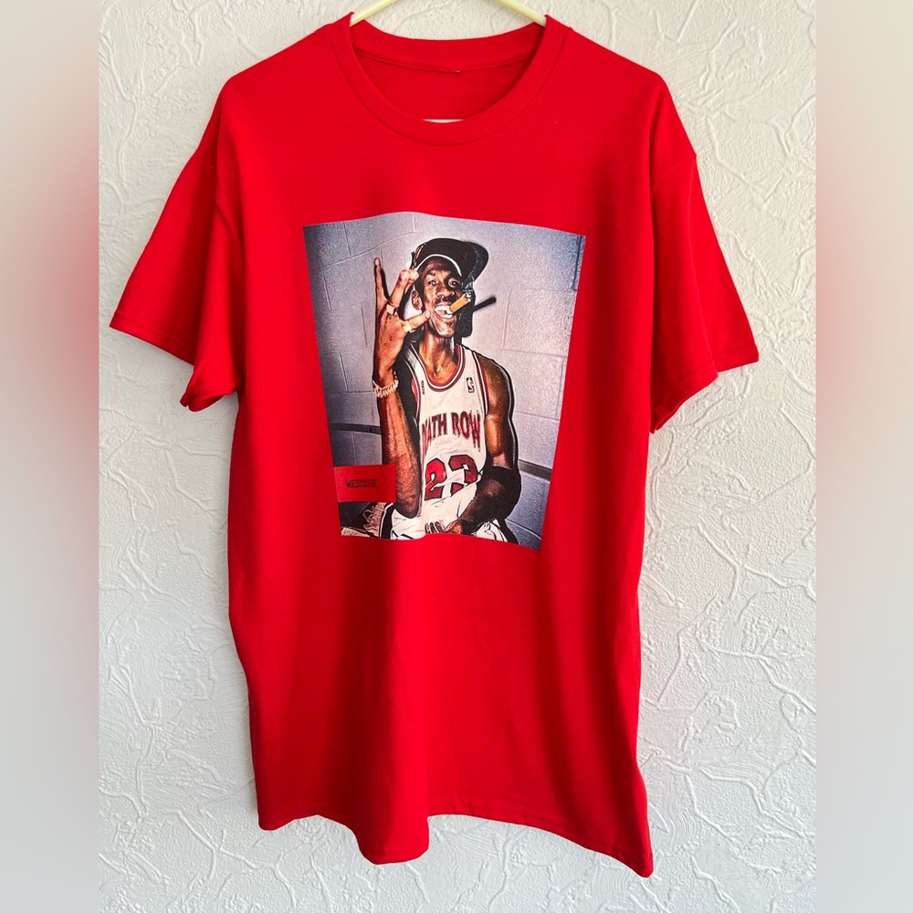 NEW MENS MICHAEL JORDAN DEATH ROW WESTSIDE CIGAR CHAMP COLLAB STREETWEAR SHIRT